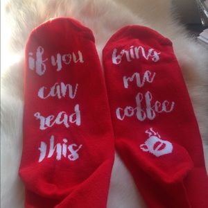 If you can read this bring me coffee (socks)